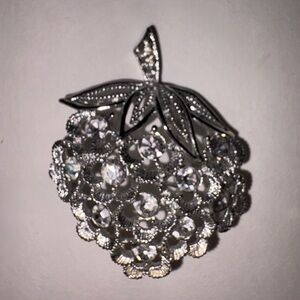 Vintage Rhinestone Strawberry Brooch Pin Sarah Coventry